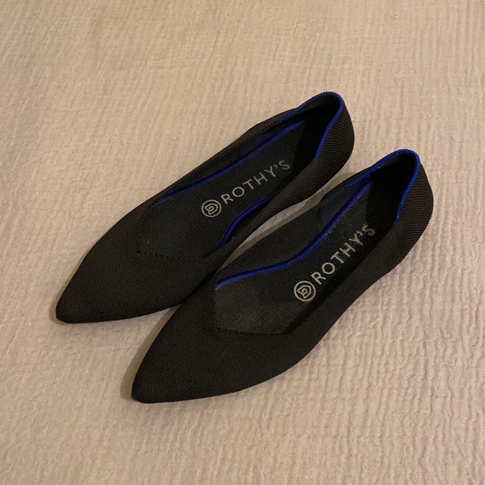 Rothy's Black and Blue Flats